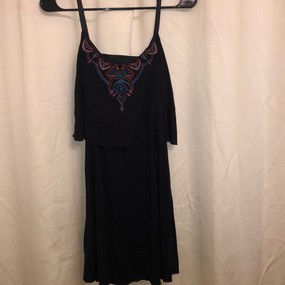 Little black dress with Aztec detail on front